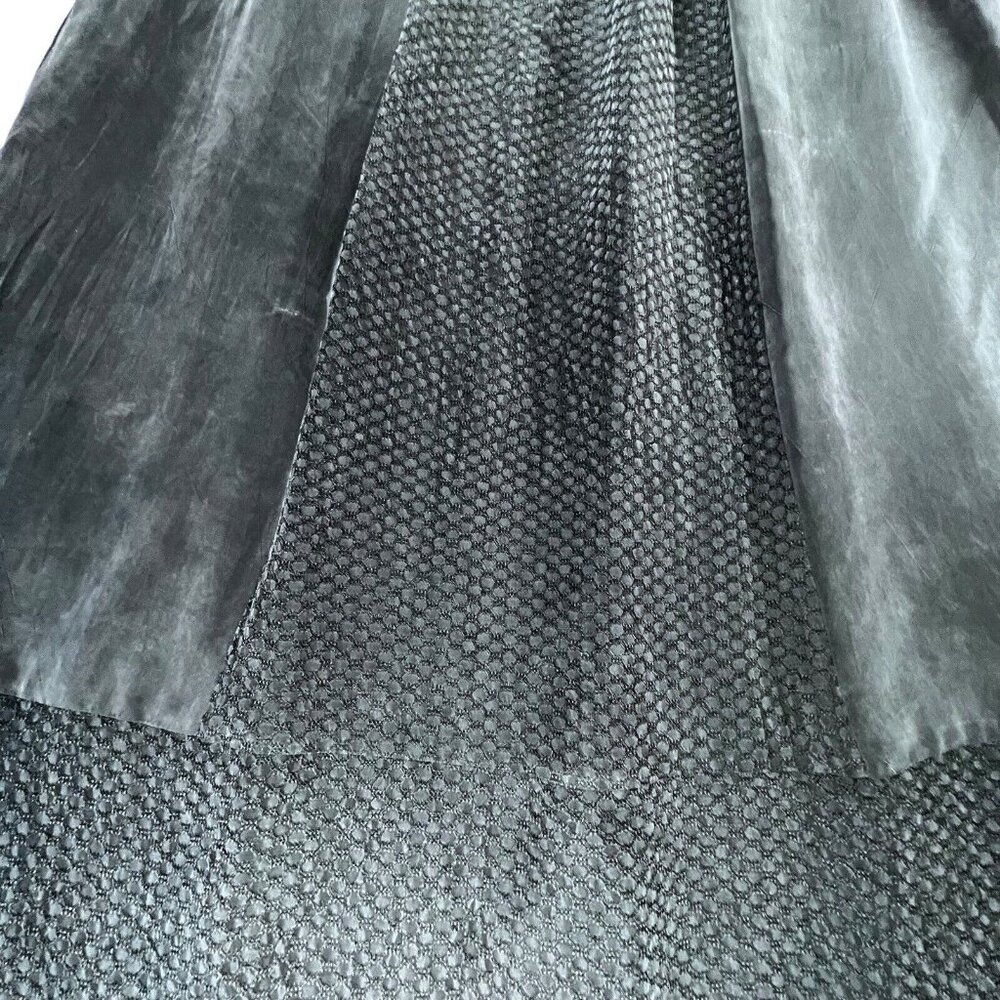 Vtg Wild Rose Midi Maxi Skirt Set 2 piece Womens 14 Gray Boho Rayon Textured USA - Picture 12 of 16